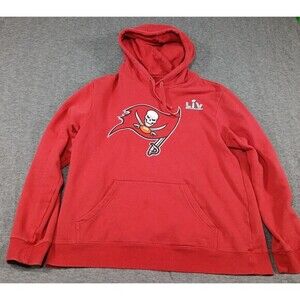 Fanatics Tom Brady 12 Tampa Bay Buccaneers Lrg Super‎ Bowl 54 LIV Hoodie Red Med